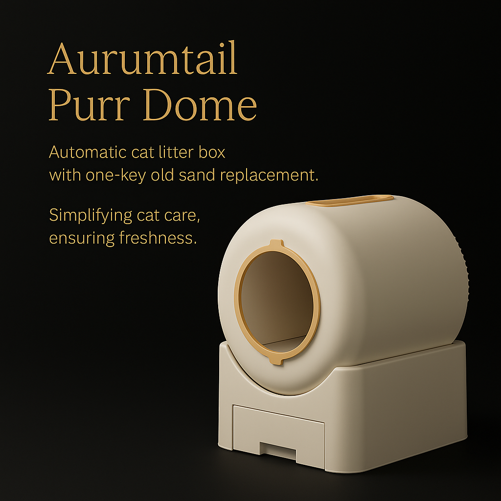 Luxe Aurumtail Purr Dome automatische kattenbak voor alle katten